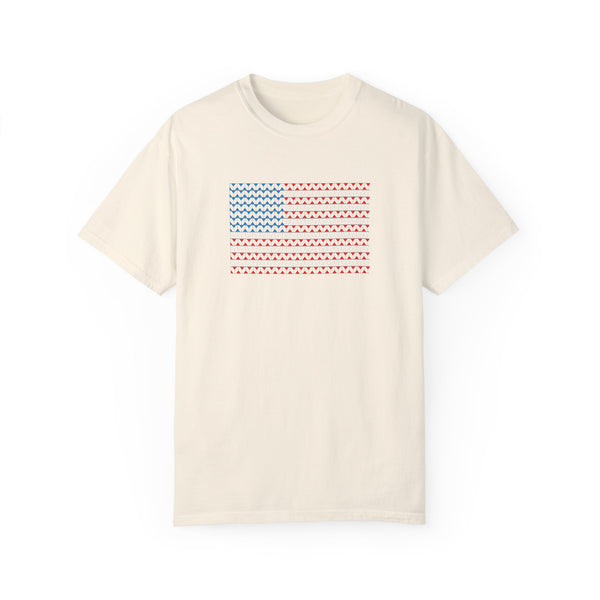 Comfort Colors© Martini Style American Flag Patriotic T-Shirt