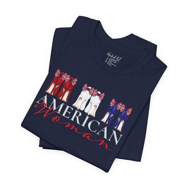 American Woman Patriotic Style Fashion T-Shirt