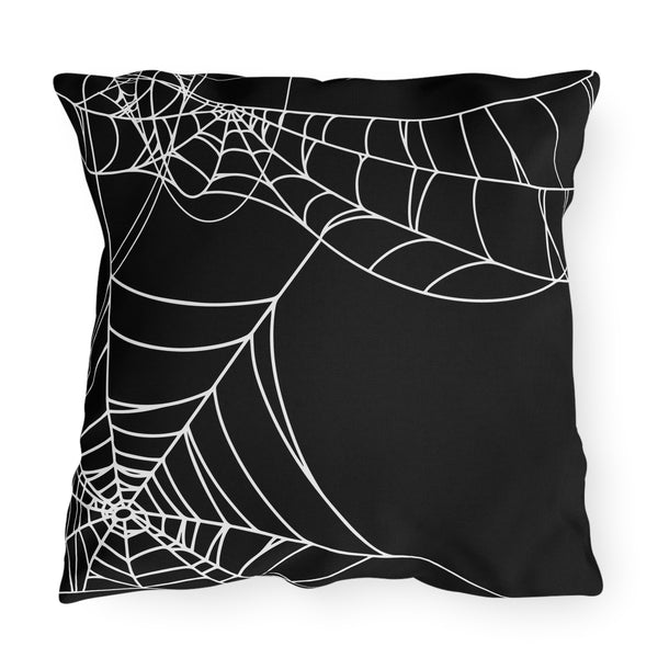 Reversible Spiderweb Halloween Indoor Outdoor Pillow