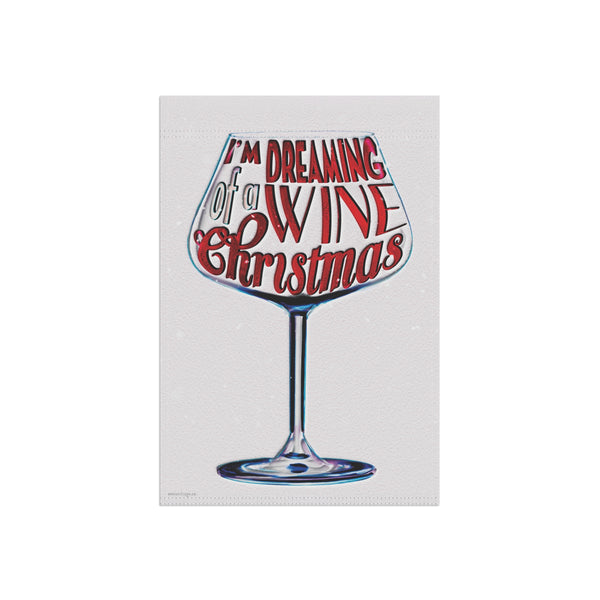 Wine Christmas Yard Flag – Double Sided Outdoor Holiday Decor