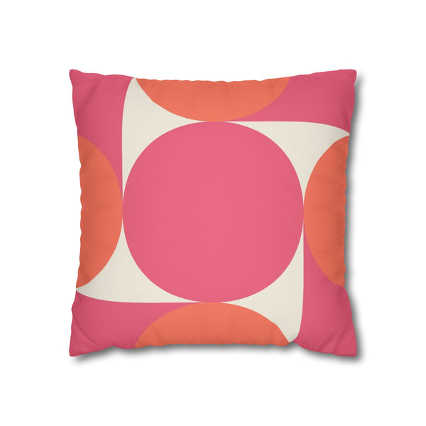 SW Paradox Palette Pink Orange Faux Suede Pillow Cover