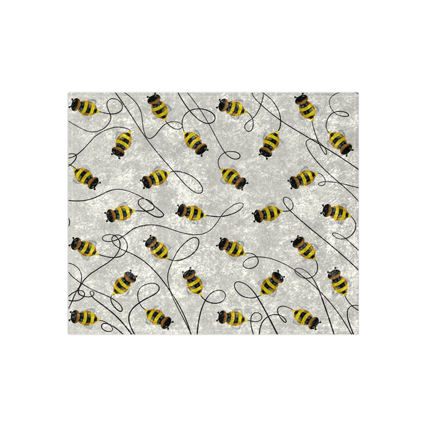 Buzzing Bees Spring Summer Decorative Throw Blanket
