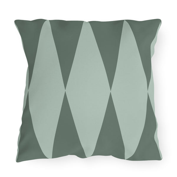 Green Diamond Indoor Outdoor Throw Pillow