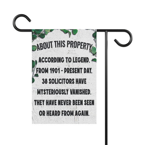 No Soliciting Sarcastic Warning Funny Yard Flag