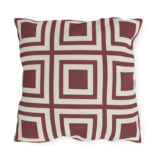 Red Ivory Modern Indoor Outdoor Throw Pillow