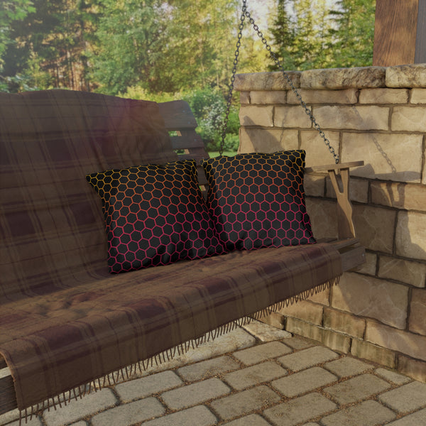 Honeycomb Rainbow Indoor Outdoor Accent Pillow Chic Spring Decor