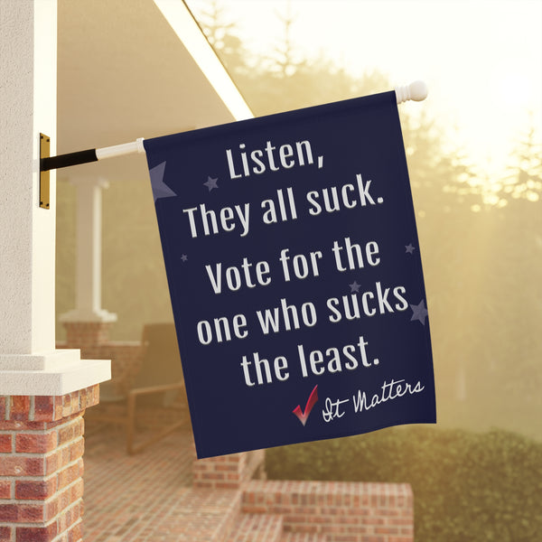 Bipartisan Political Vote Funny Yard Flag