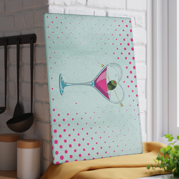 Love Cupids Martini Glass Cutting Board