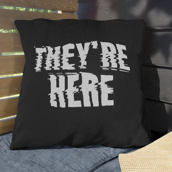 They're Here Poltergeist Indoor Outdoor Pillow