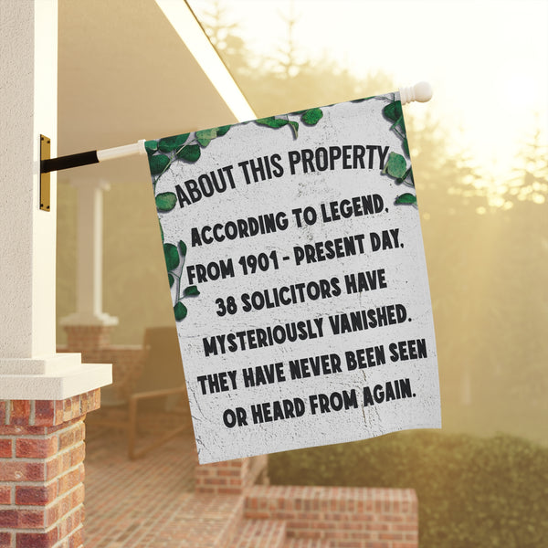 No Soliciting Sarcastic Warning Funny Yard Flag