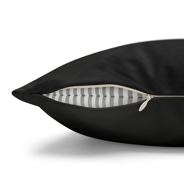 Black Chic Faux Suede Soft Pillow Cover