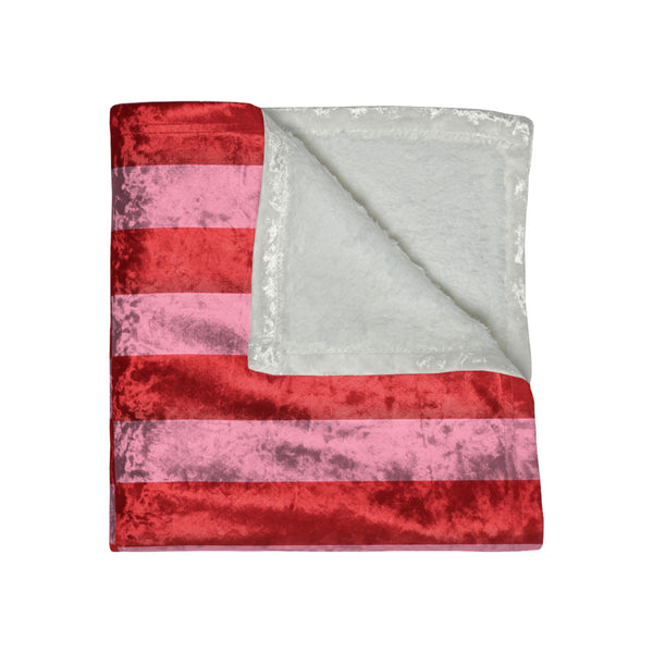 Candy Cane Striped Holiday Throw Blanket
