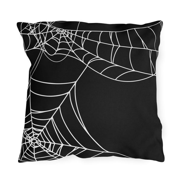 Reversible Spiderweb Halloween Indoor Outdoor Pillow