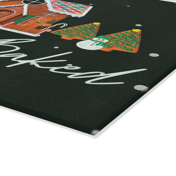 Let's Get Baked Gingerbread Christmas Cutting Board