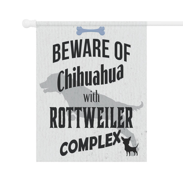 Beware of Chihuahua Dog Lovers Funny Yard Flag