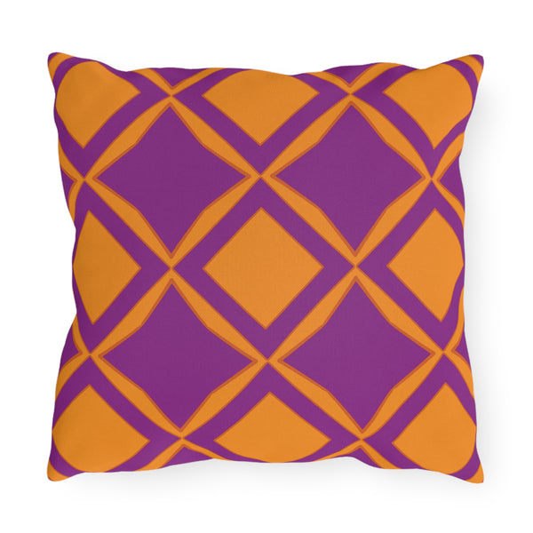 Orange & Purple Reversible Indoor Outdoor Pillow