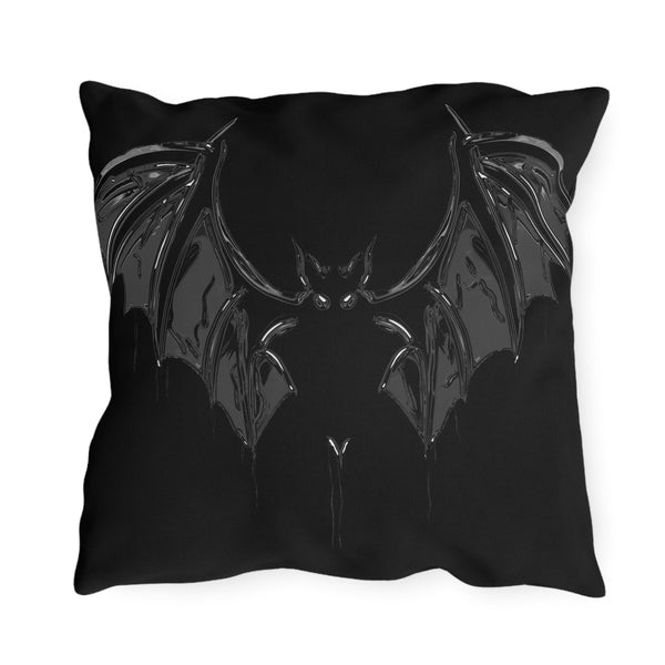 Black Bat Chic Indoor Outdoor Accent Pillow