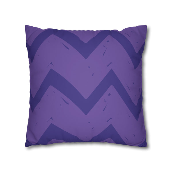 Vibrant Orange & Purple Reversible Faux Suede Pillow Cover