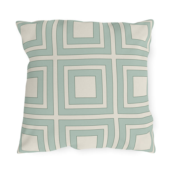 Light Green Ivory Modern Indoor Outdoor Throw Pillow