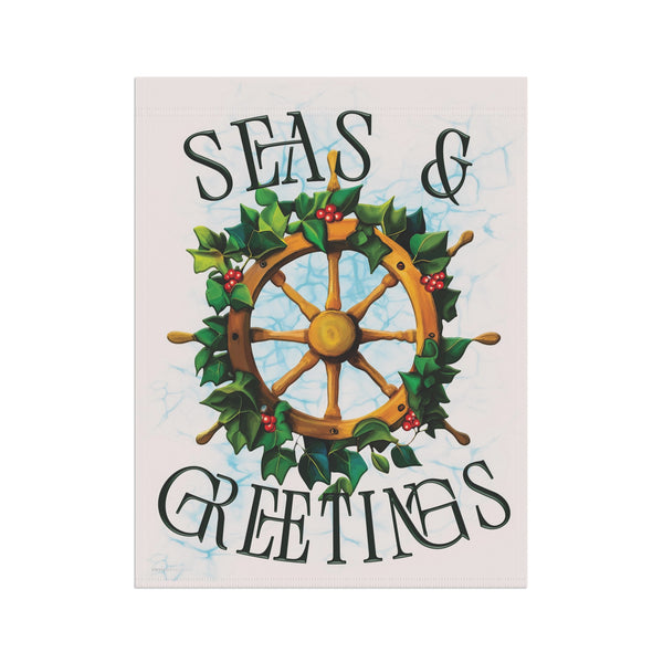 Nautical Christmas Flag Seas and Greetings Banner