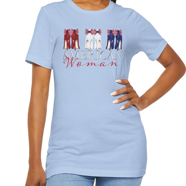 American Woman Patriotic Style Fashion T-Shirt