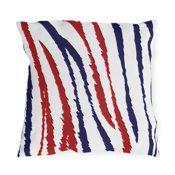 Red White Blue Animal Print Indoor Outdoor Patriotic Accent Pillow