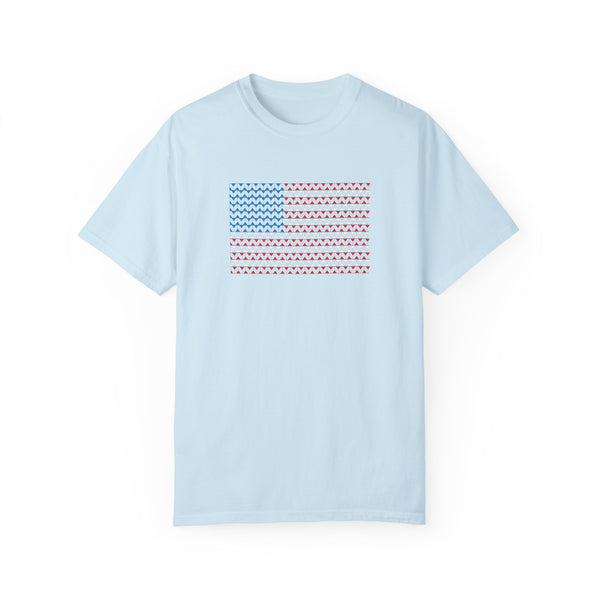 Comfort Colors© Martini Style American Flag Patriotic T-Shirt