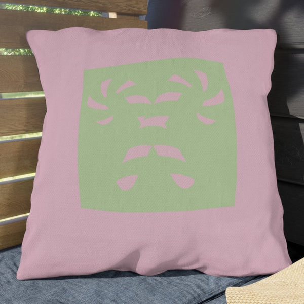 Pink and Green Pastel Indoor Outdoor Christmas Pillow