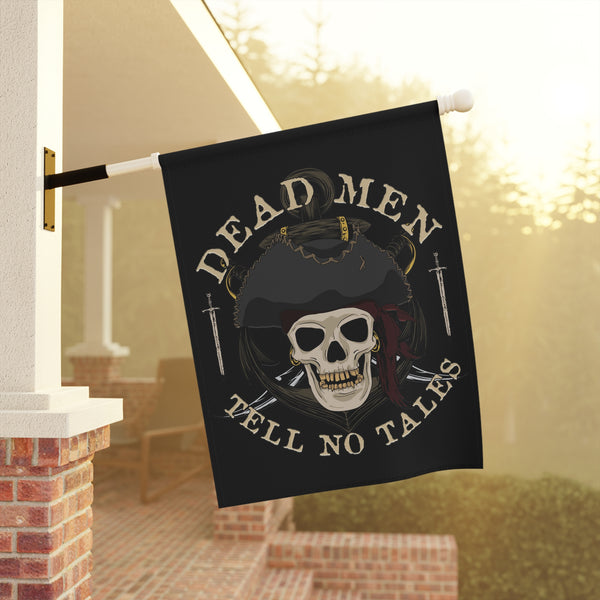 Pirate Skull Dead Men Tell No Tales Yard Flag