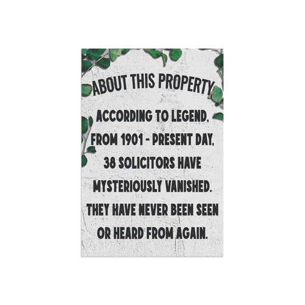 No Soliciting Sarcastic Warning Funny Yard Flag