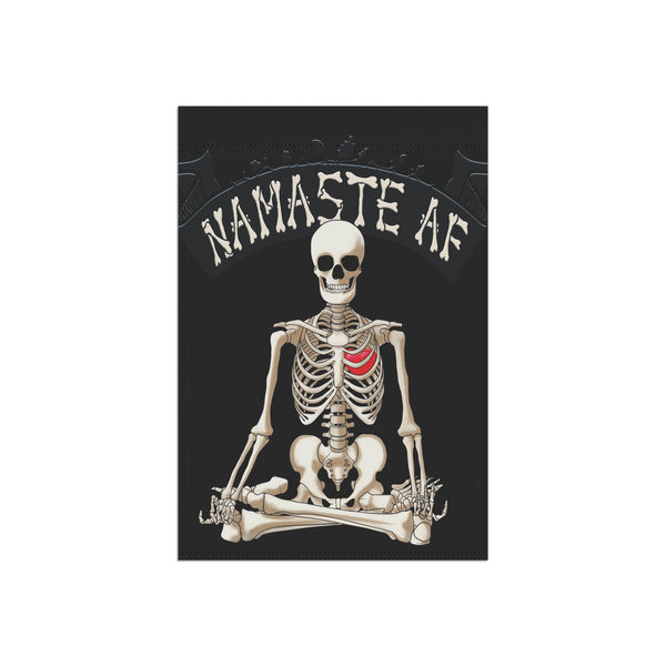 Namaste AF Skeleton Halloween Yard Flag