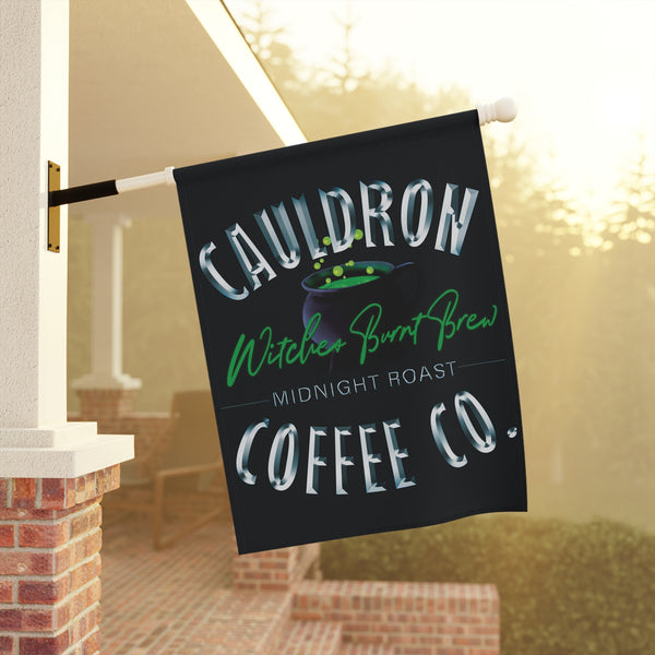 Witches Cauldron Coffee Company Garden Flag
