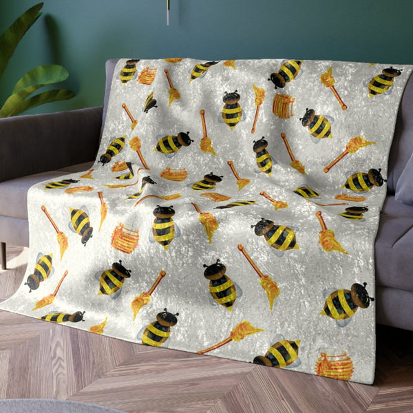 Honey Bees Decorative Throw Blanket