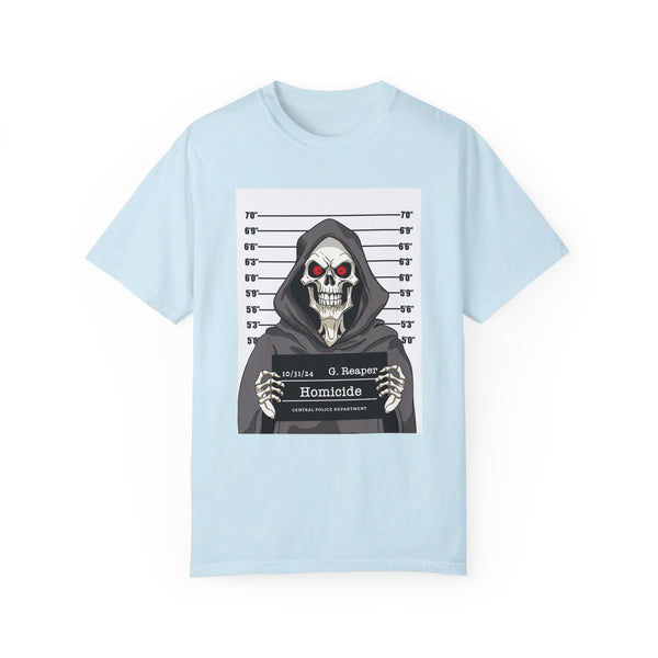 Comfort Colors® Grim Reaper Mug Shot Funny T-Shirt