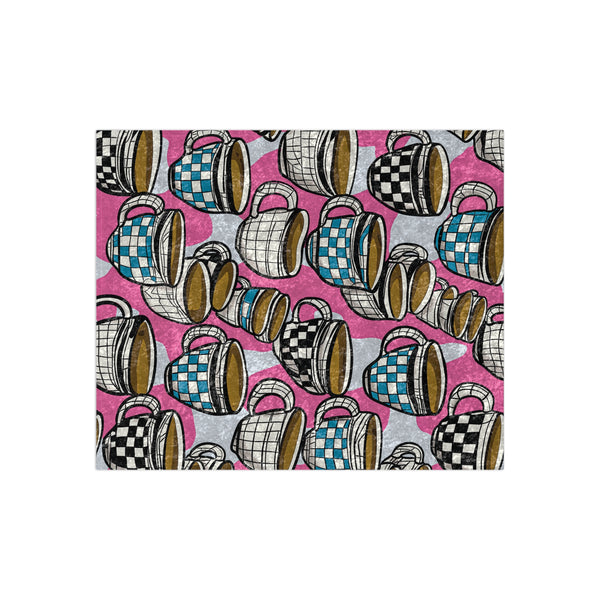 Whimsical Coffee Lovers Gift Throw Blanket