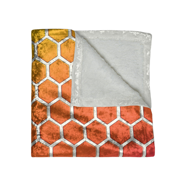 Honeycomb Rainbow Spring Summer Throw Blanket