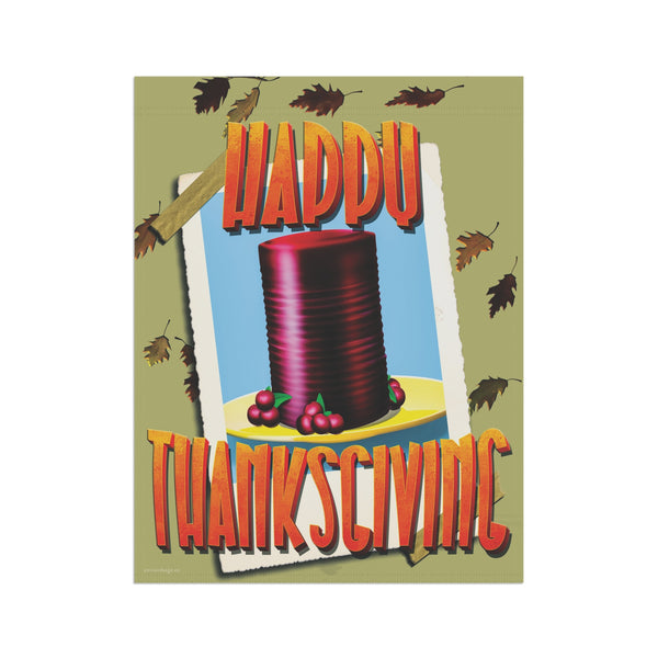 Retro Thanksgiving Cranberry Funny Holiday Yard Flag