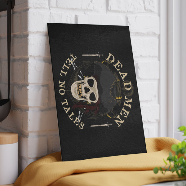 Pirate Skull Cooking Gifts for Men Glass Cutting Board