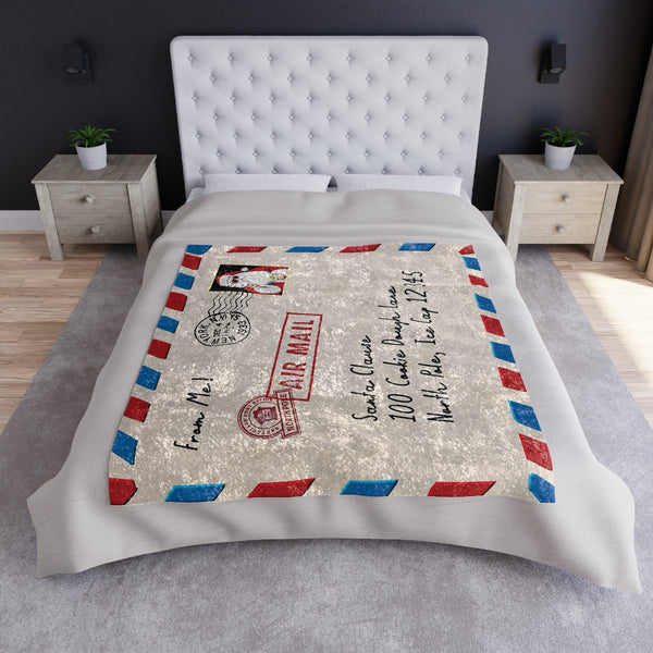 Santa Mail Cute Christmas Throw Blanket