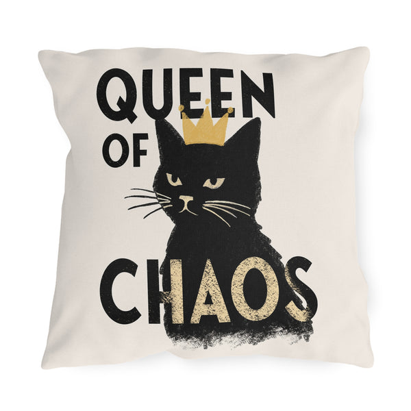 Queen of Chaos Black Cat Indoor Outdoor Accent Pillow