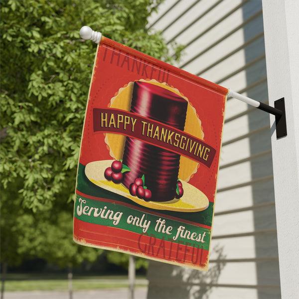 Cranberry Sauce Funny Retro Thanksgiving Yard Flag