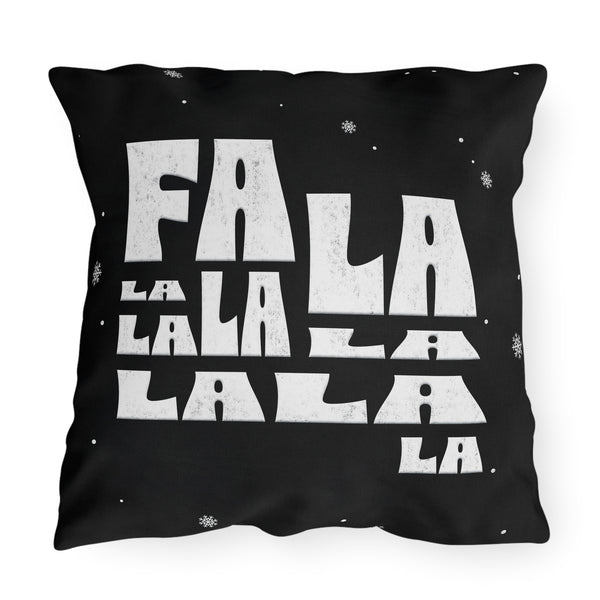 FaLaLaLaLa Indoor Outdoor Holiday Throw Pillow