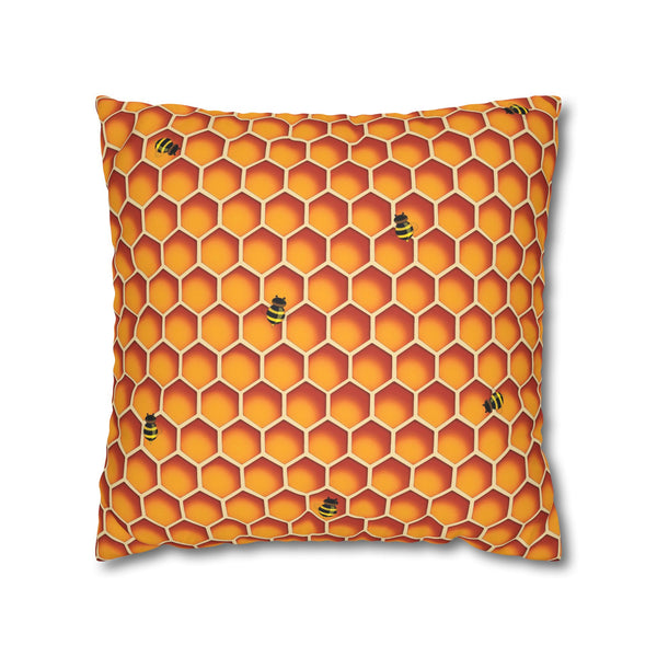 Honeycomb Bees Spring Accent Pillow Cover