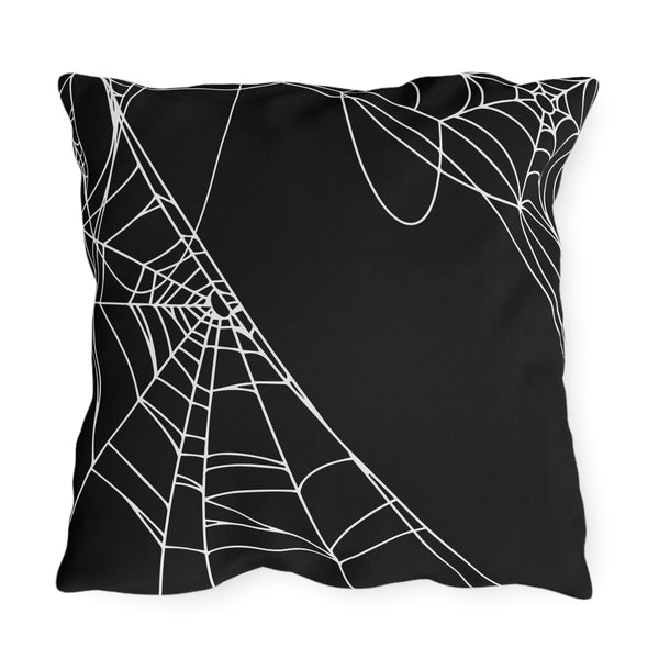 Reversible Spiderweb Halloween Indoor Outdoor Pillow