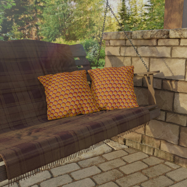 Honeycomb Indoor Outdoor Accent Pillow Spring Decor