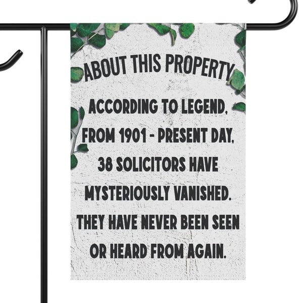 No Soliciting Sarcastic Warning Funny Yard Flag