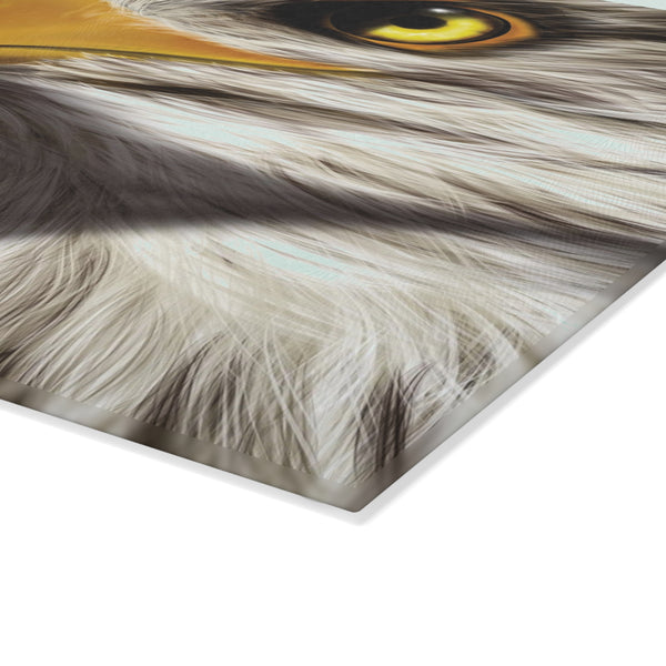 American Bald Eagle Kitchen Decor Glass Cutting Board