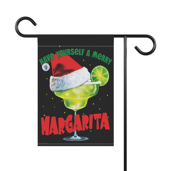 Merry Margarita Flag Funny Holiday Garden Flag