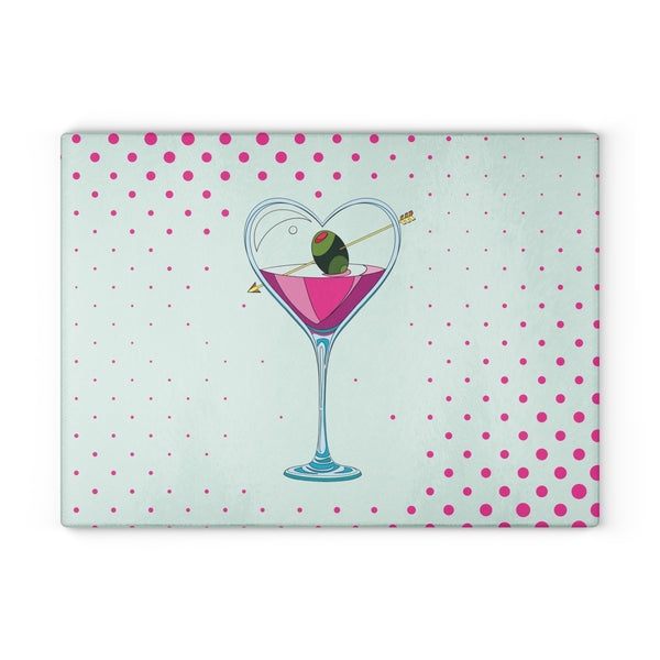 Love Cupids Martini Glass Cutting Board