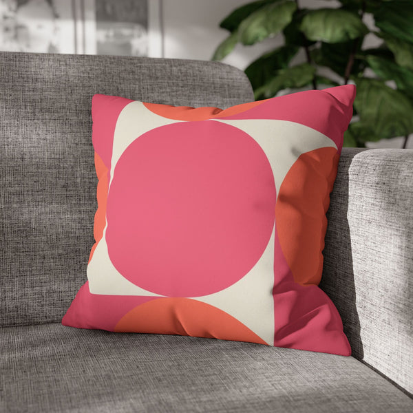SW Paradox Palette Pink Orange Faux Suede Pillow Cover